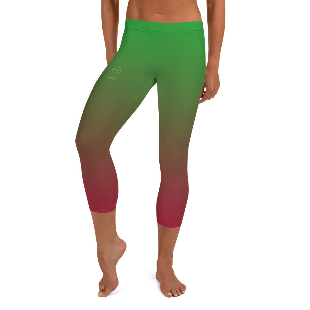 Forest Flame FLAKOUT Sport Women's Capri Leggings - FLAKOUT