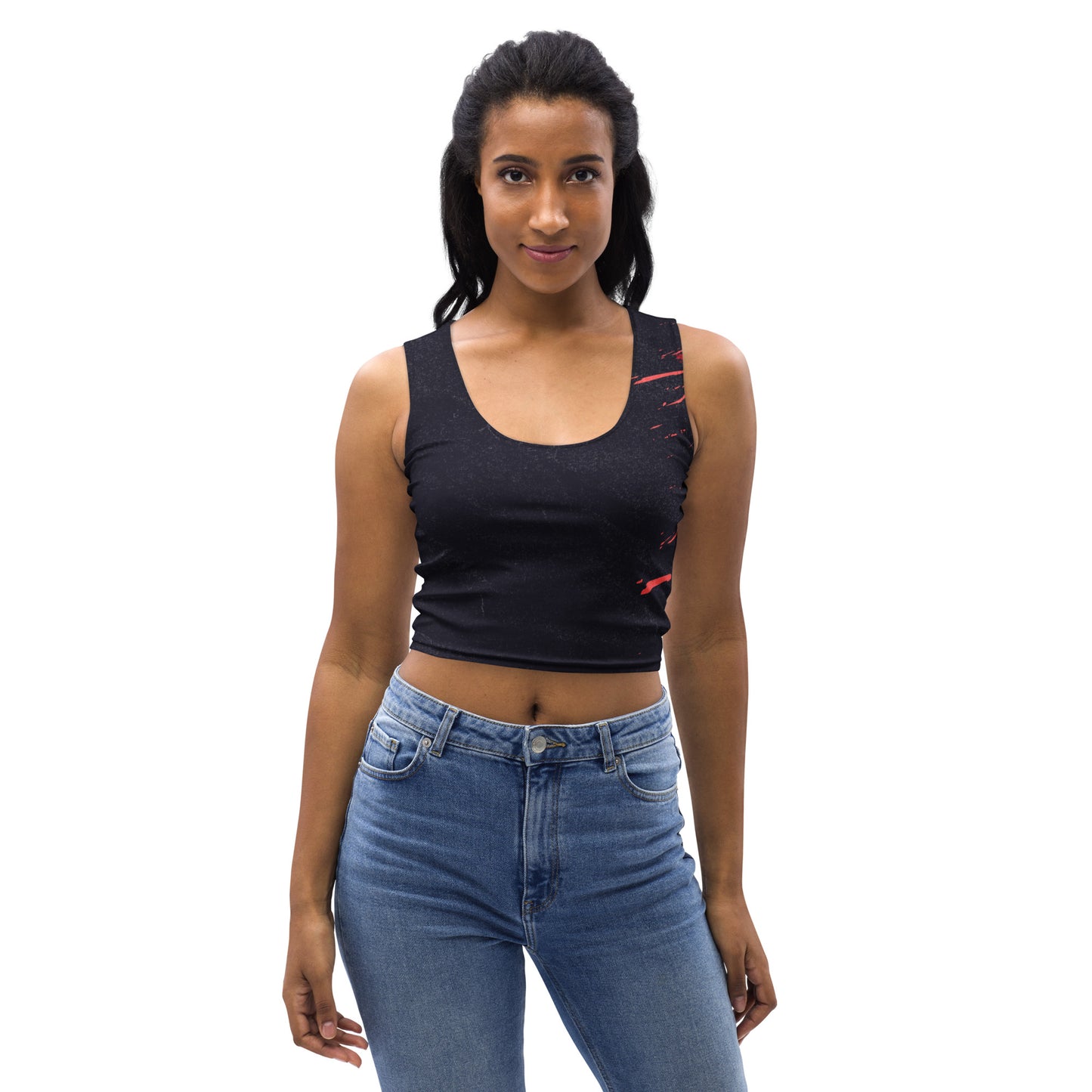 Crop Top Red Black Crush - FLAKOUT