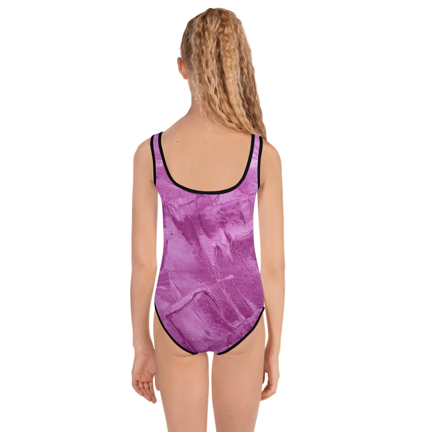 Ebonized Mulberry Girl's Swimsuit - FLAKOUT