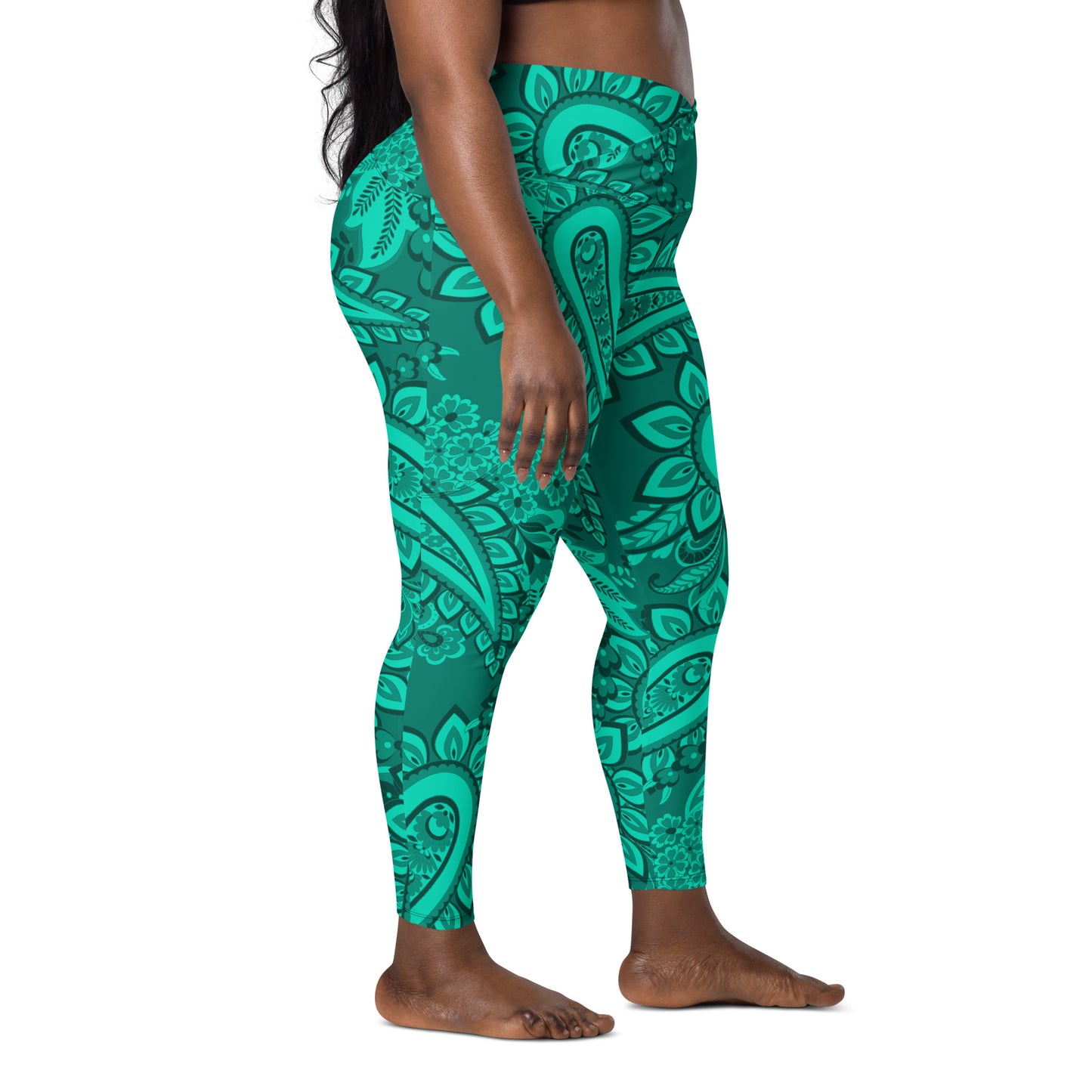 Infinite Quasar Women's Recycled Crossover Leggings With Pockets - FLAKOUT