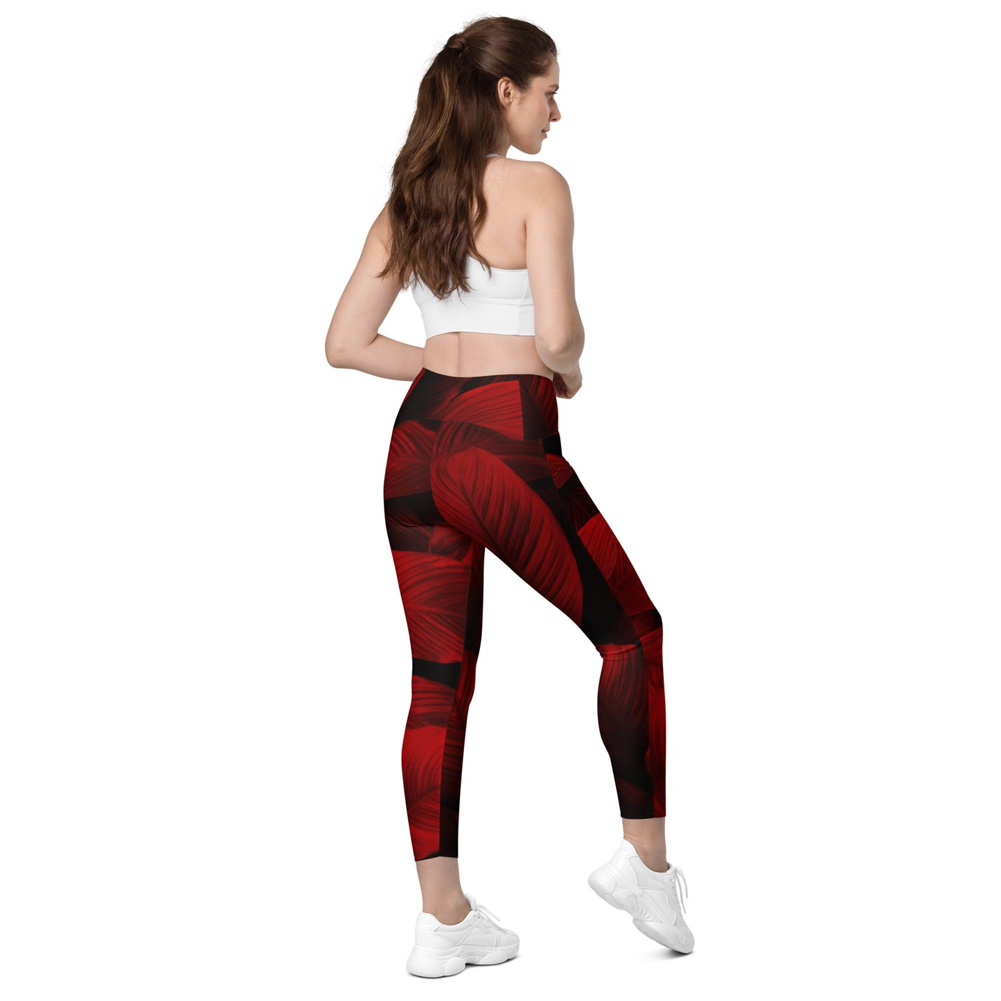 Redveil Women's Recycled Crossover Leggings With Pockets - FLAKOUT