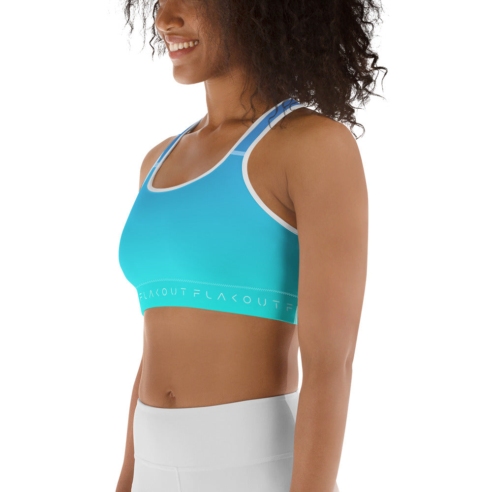 Turquoise Whisper Women's Sports Performance Bra - FLAKOUT