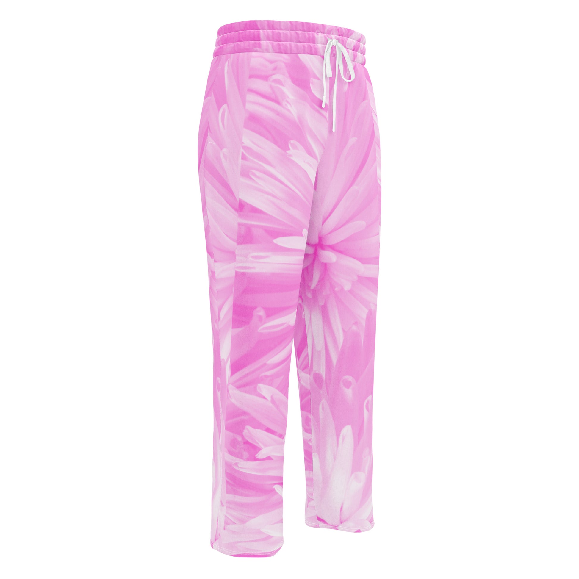 Pink Blossom Women's Wide-leg Recycled Joggers - FLAKOUT