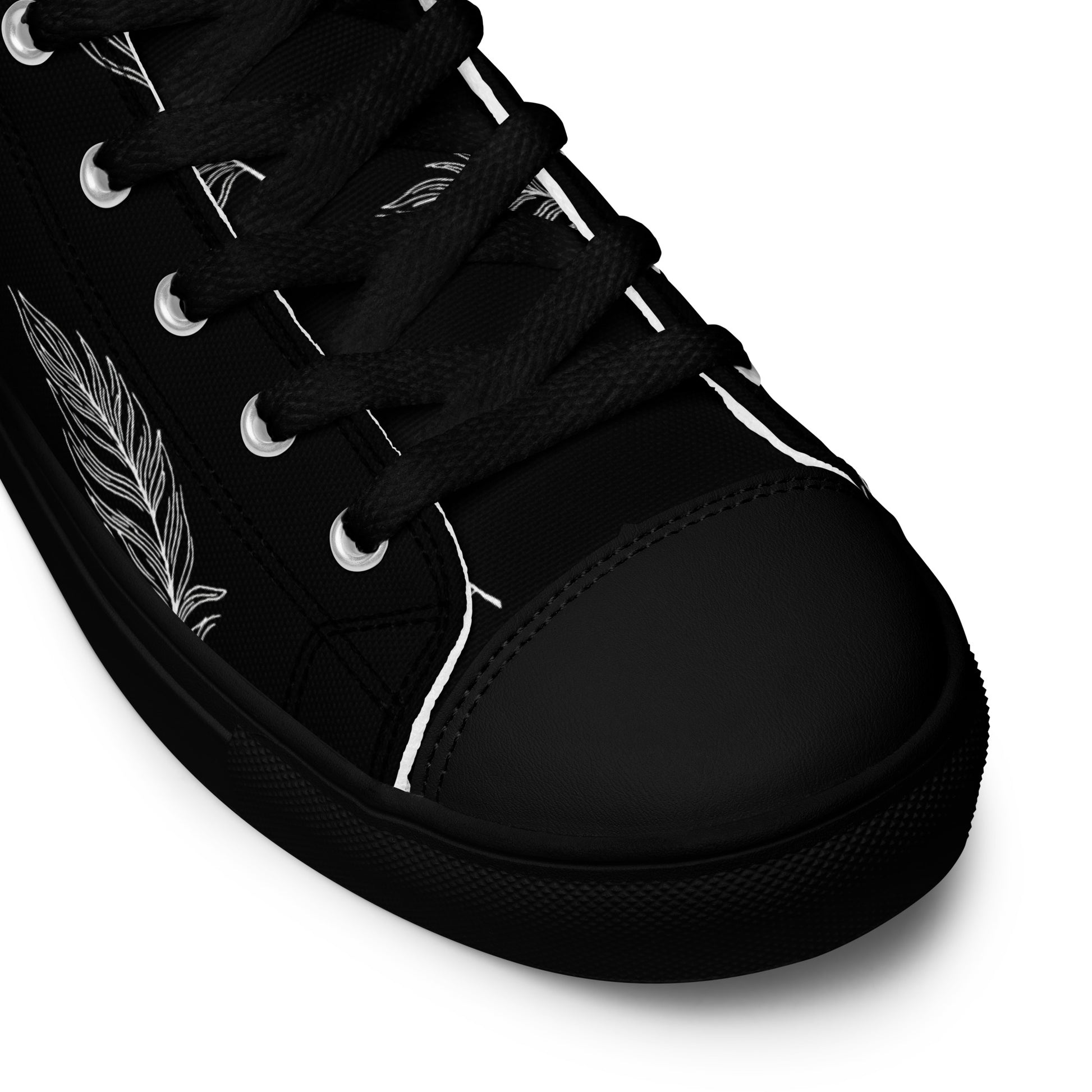 Ethereal Plumes Men’s High Top Canvas Shoes - FLAKOUT