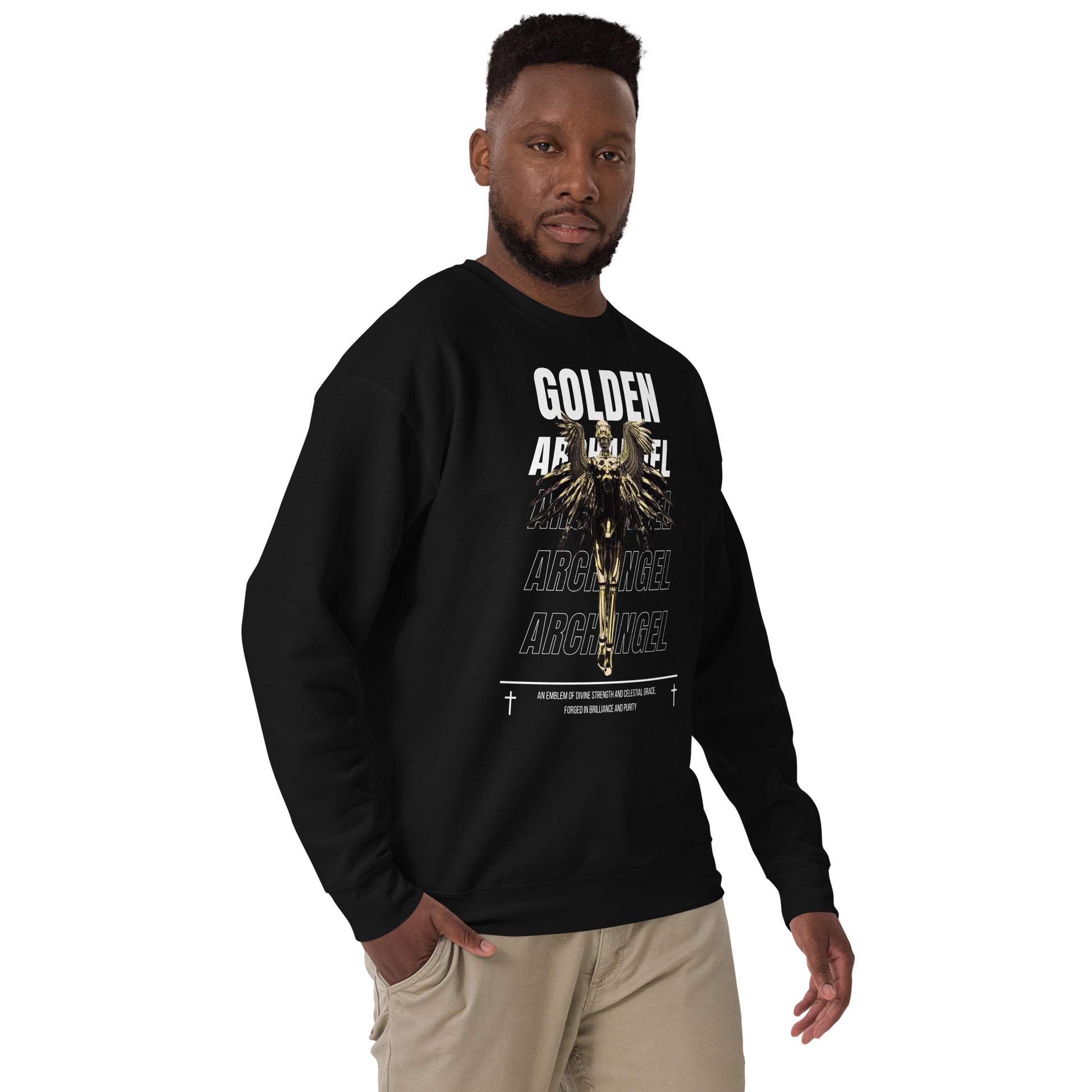 Golden Archangel Unisex Fleece Sweatshirt - FLAKOUT