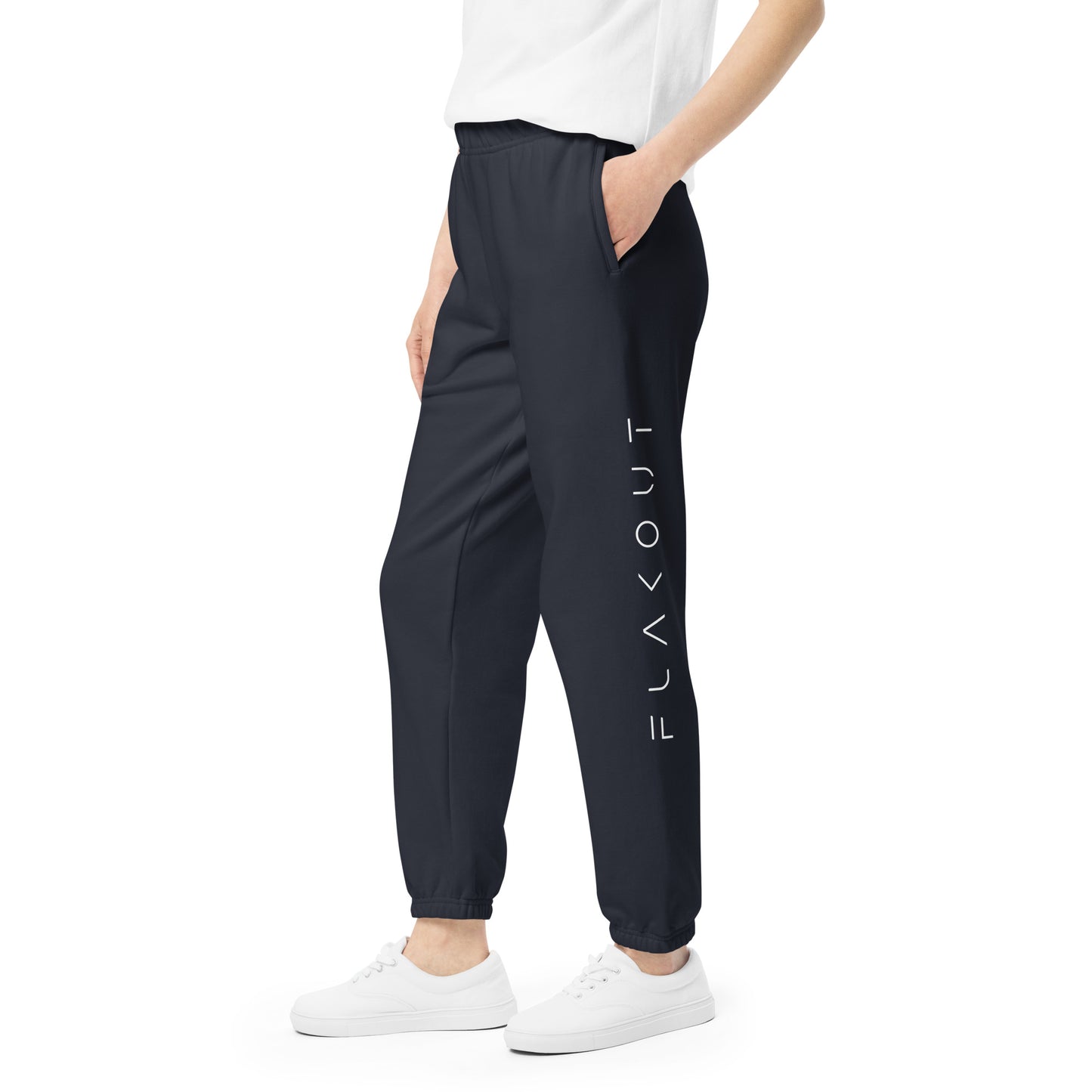 Plain Comfort Sweatpants Logo On Left Leg - FLAKOUT