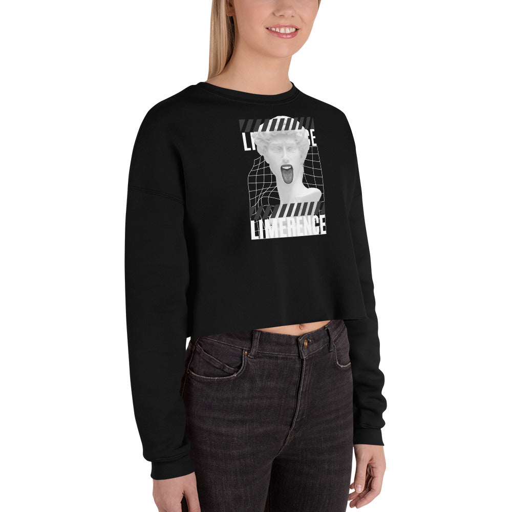 Limerence Women's Crop Sweatshirt - Black - FLAKOUT