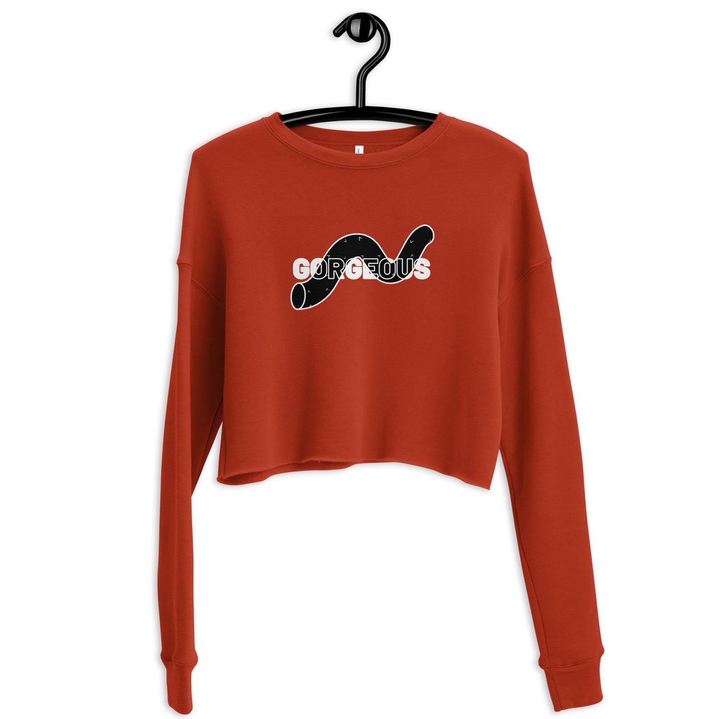 Gorgeous Opullent Allure Women's Crop Sweatshirt - Brick - FLAKOUT