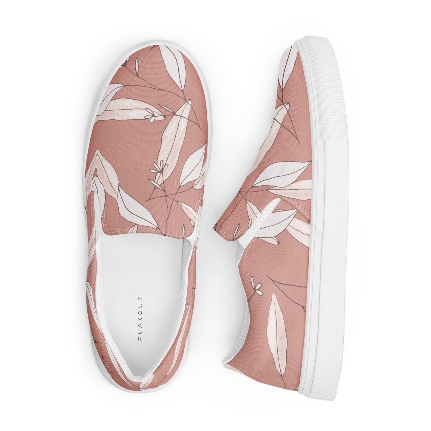 Feathered Finesse Women's Slip-On Canvas Shoes - FLAKOUT