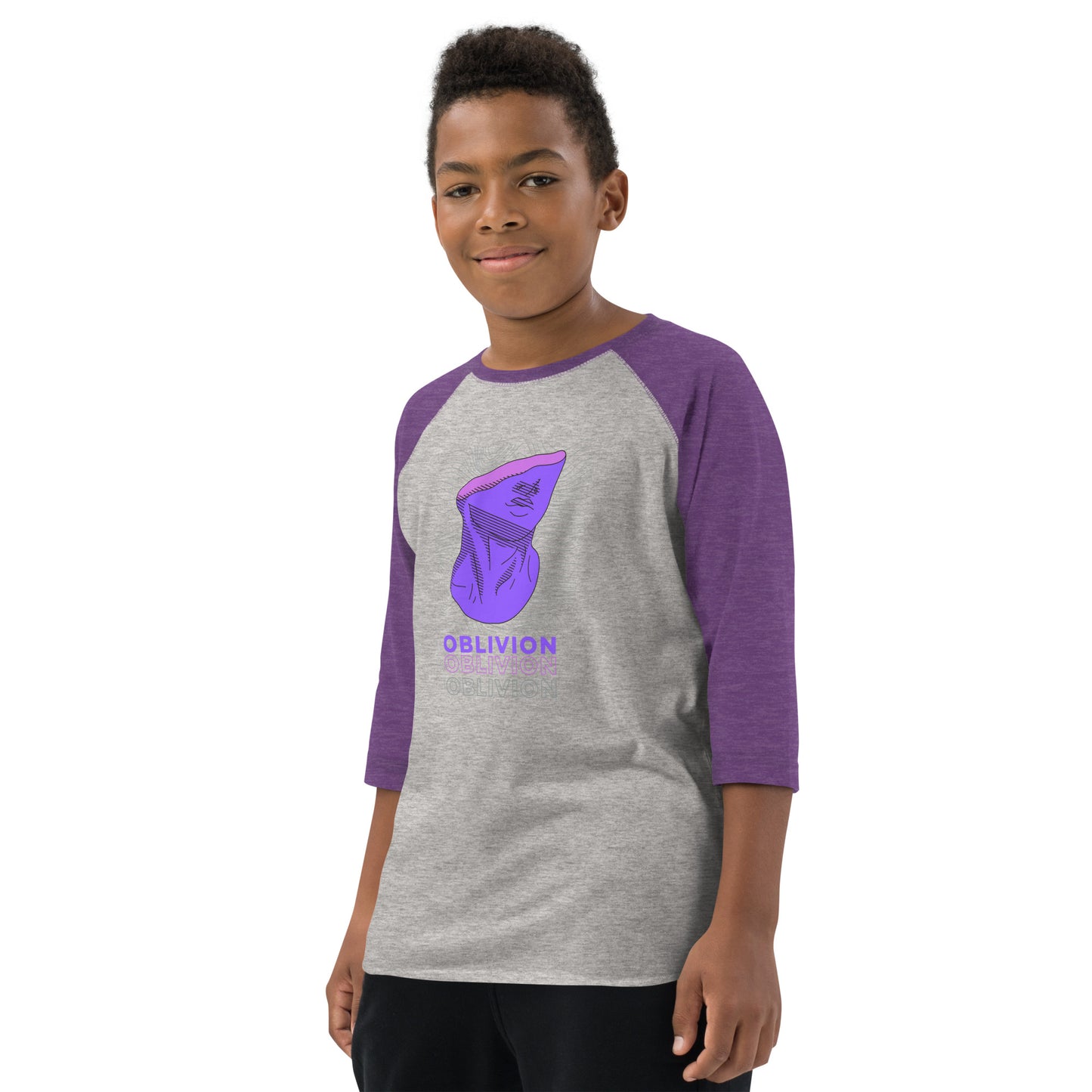 Violet Veil Of Oblivion Kid's Long Sleeve Shirt - FLAKOUT