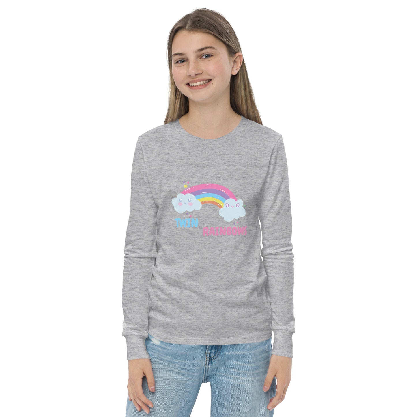 Twin Rainbows Girl's Long Sleeve Tee - FLAKOUT