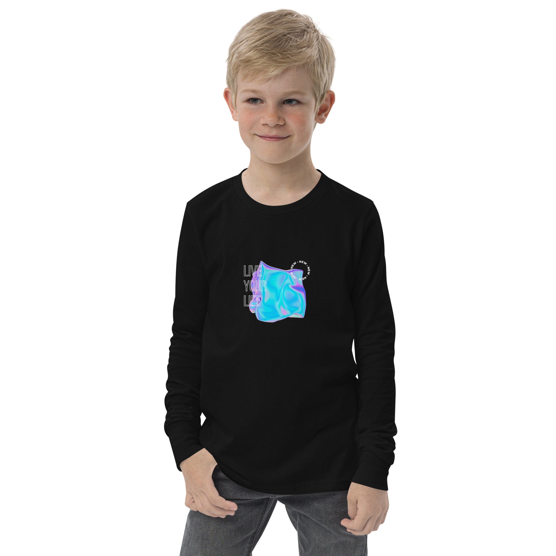 Vivid Existence Live Your Life Kid's Long Sleeve Shirt - FLAKOUT