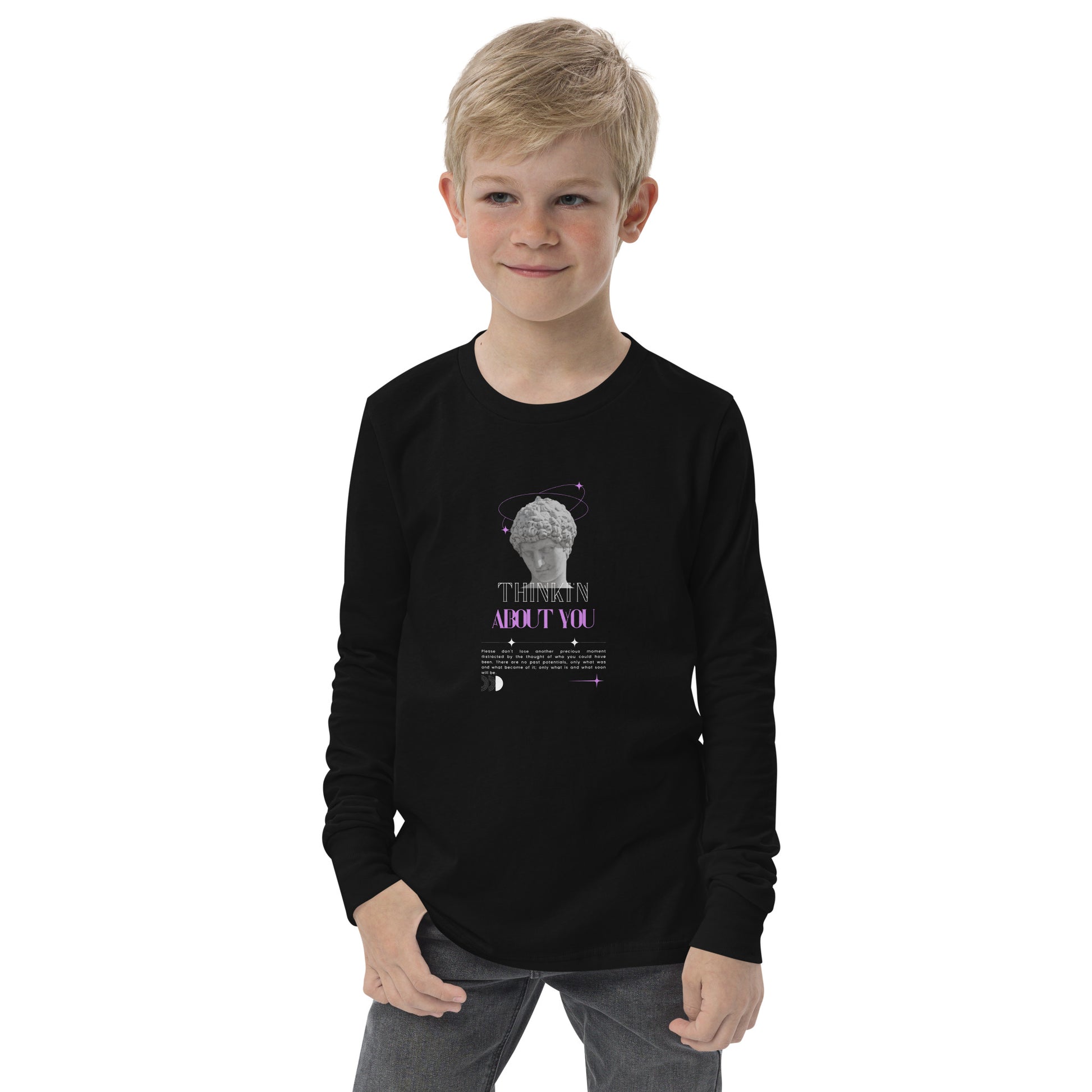 Mindfully Thinki'n About You Kid's Long Sleeve Shirt - FLAKOUT