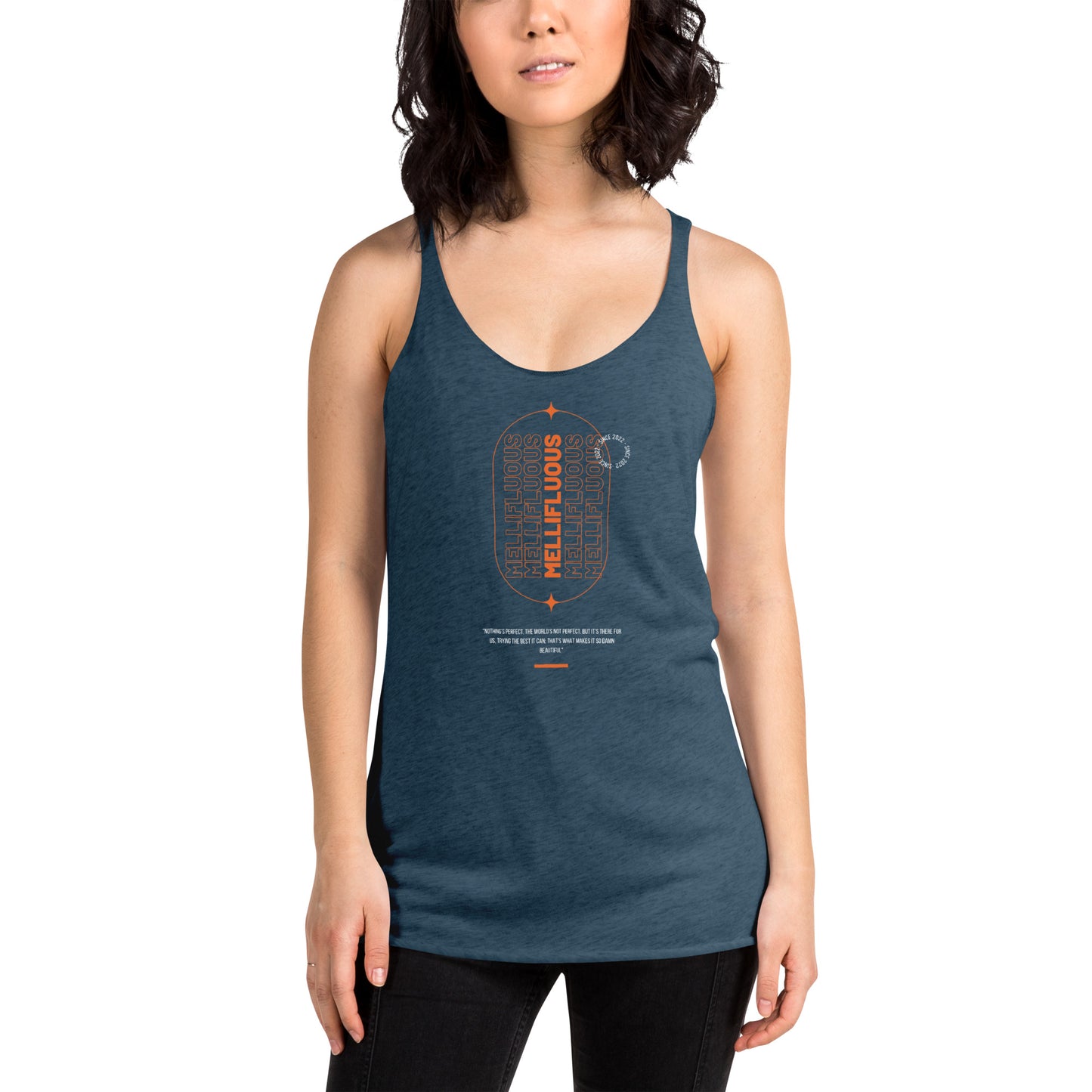 Tranquil Mellifluous Attire Women's Racerback Tank - FLAKOUT