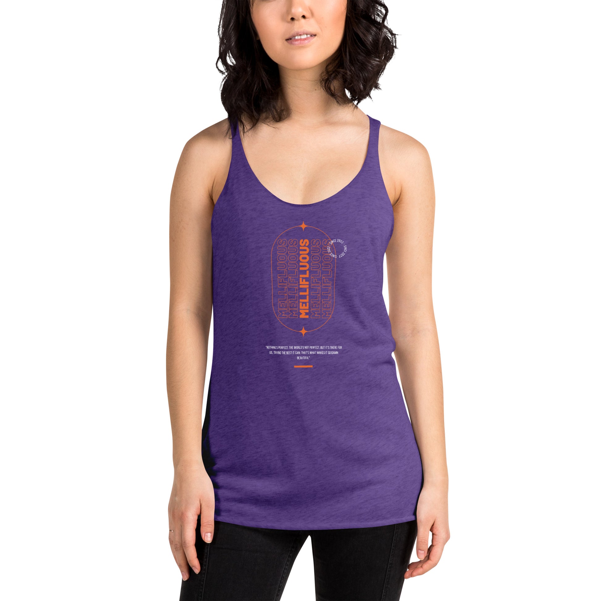 Tranquil Mellifluous Attire Women's Racerback Tank - FLAKOUT